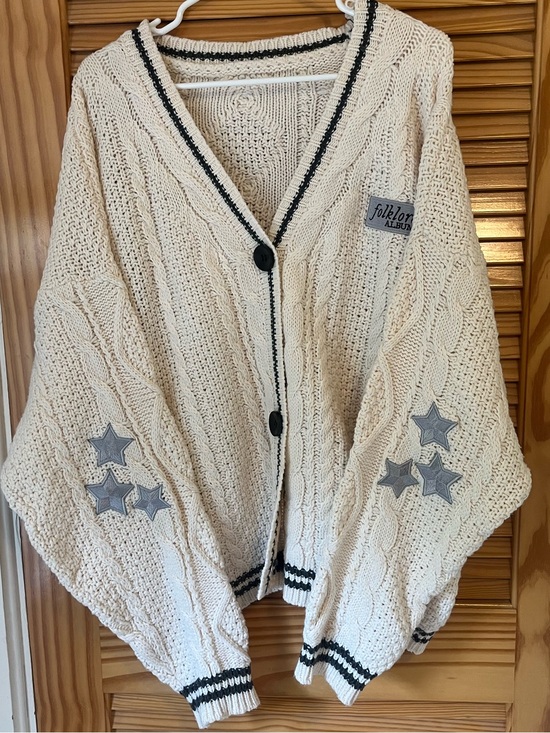 Taylor Swift Sweaters - Taylor Swift RARE Original 2020 Folklore Album Cable-Knit Cardigan XL/XXL